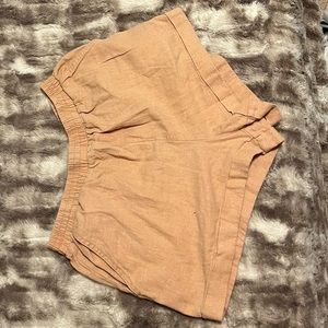 Peach high waisted shorts